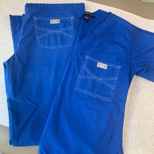 Blue Sky scrub set  royal blue XS